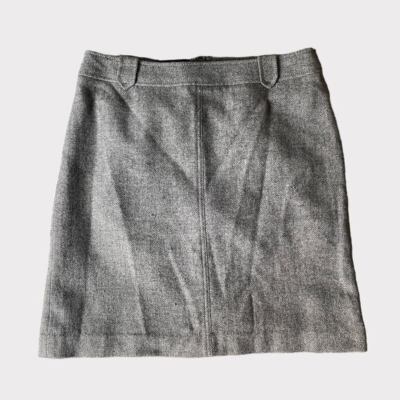 Talbots Womens Size 8 Gray Pencil Skirt Back Zip Lined Wool Blend - Picture 1 of 9